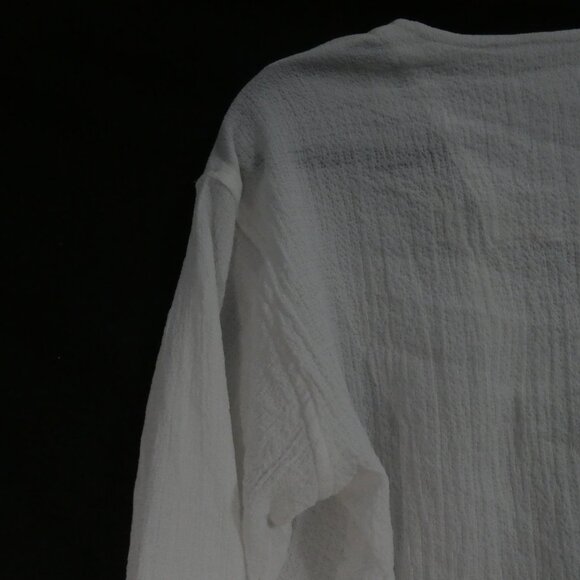 SLOK | xxl | Textured Long Sleeve African Shirt | Embroidered Front Detail - Picture 10 of 15